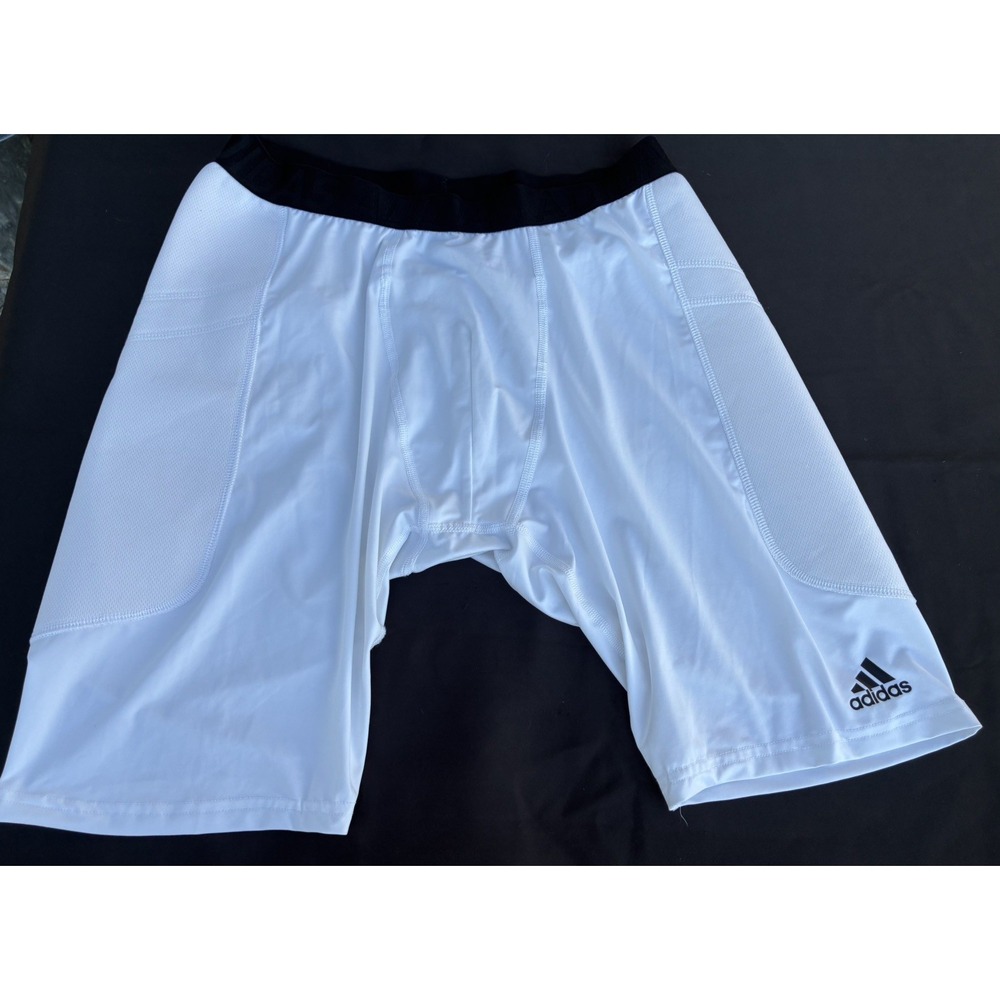 Adidas Compression Slider Pads Shorts Men's XL White Baseball Football Training